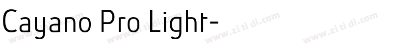 Cayano Pro Light字体转换